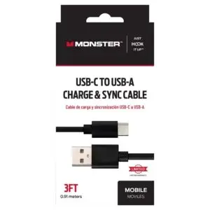 Charge&Sync Cable 3' Black