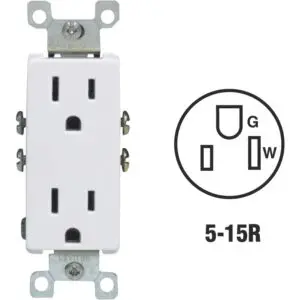 Outlet Duplex 15A White