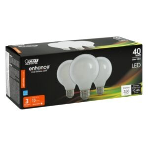 LED G25 E26 Sw 40W 3-Pack
