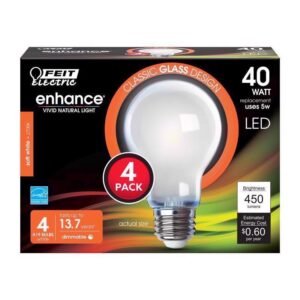 LED A19 E26 Sw 40W 4-Pack