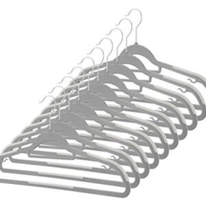 Hanger Plastic Gray 10-Pack