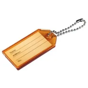 Key Id Tag W/Chain Plastic
