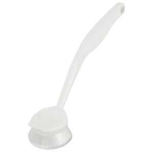 Dish Brush White 9"
