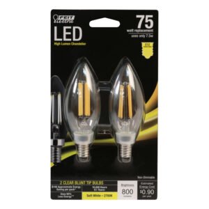 LED Blnt E12 75W Sw 2-Pack