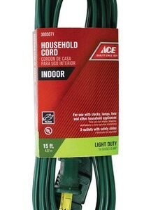 Ext Cord 15' Green