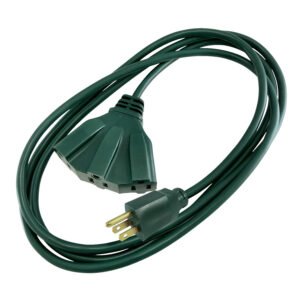 3Outl Ext Cord 10' Green
