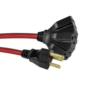 3Outl Ext Cord 10' Red
