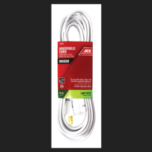 Ext Cord 15' White