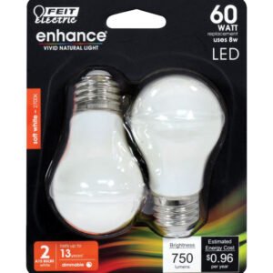 LED A15 E26 Sw 60W 2-Pack