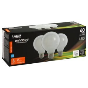 LED G25 E26 Sw 60W 3-Pack