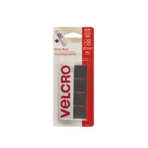 Velcro Sq Black 7/8" Set12