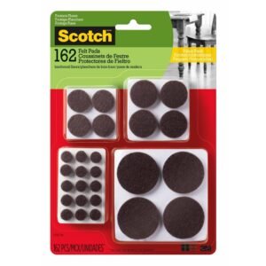 Felt Pads Ast Brn 162-Pack