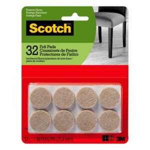 Felt Pads 1"Rnd Bge 32-Pack