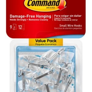 Wire Hooks Sml Clear 9-Pack