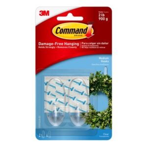 Hooks Medium Clear 2-Pack