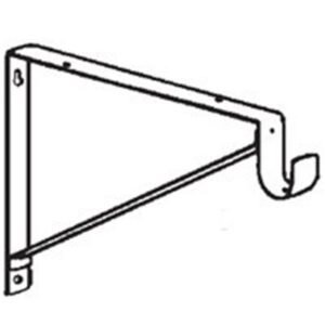 Bracket Shelf&Rod Wht11"
