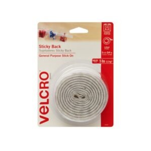 Velcro Tape 5'Sticky White
