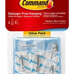 Wire Hook Med Clear 6-Pack