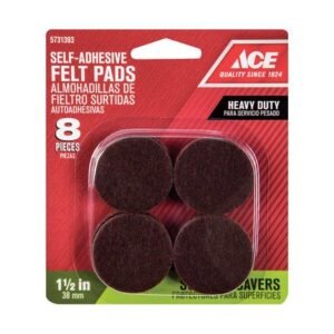 Pad Felt 1.5"Round 8-Pack