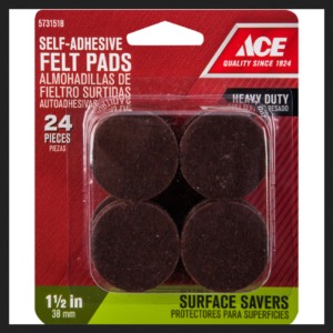 Pad Felt 1.5" Round 24-Pack