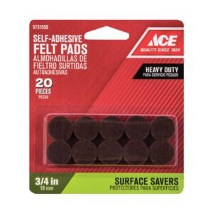 Pad Felt 3/4" Round 20-Pack