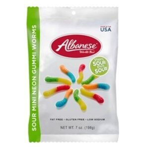 Gummi Sour Mini Worms7Oz