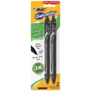 Gel Pen Black 2-Pack Bic